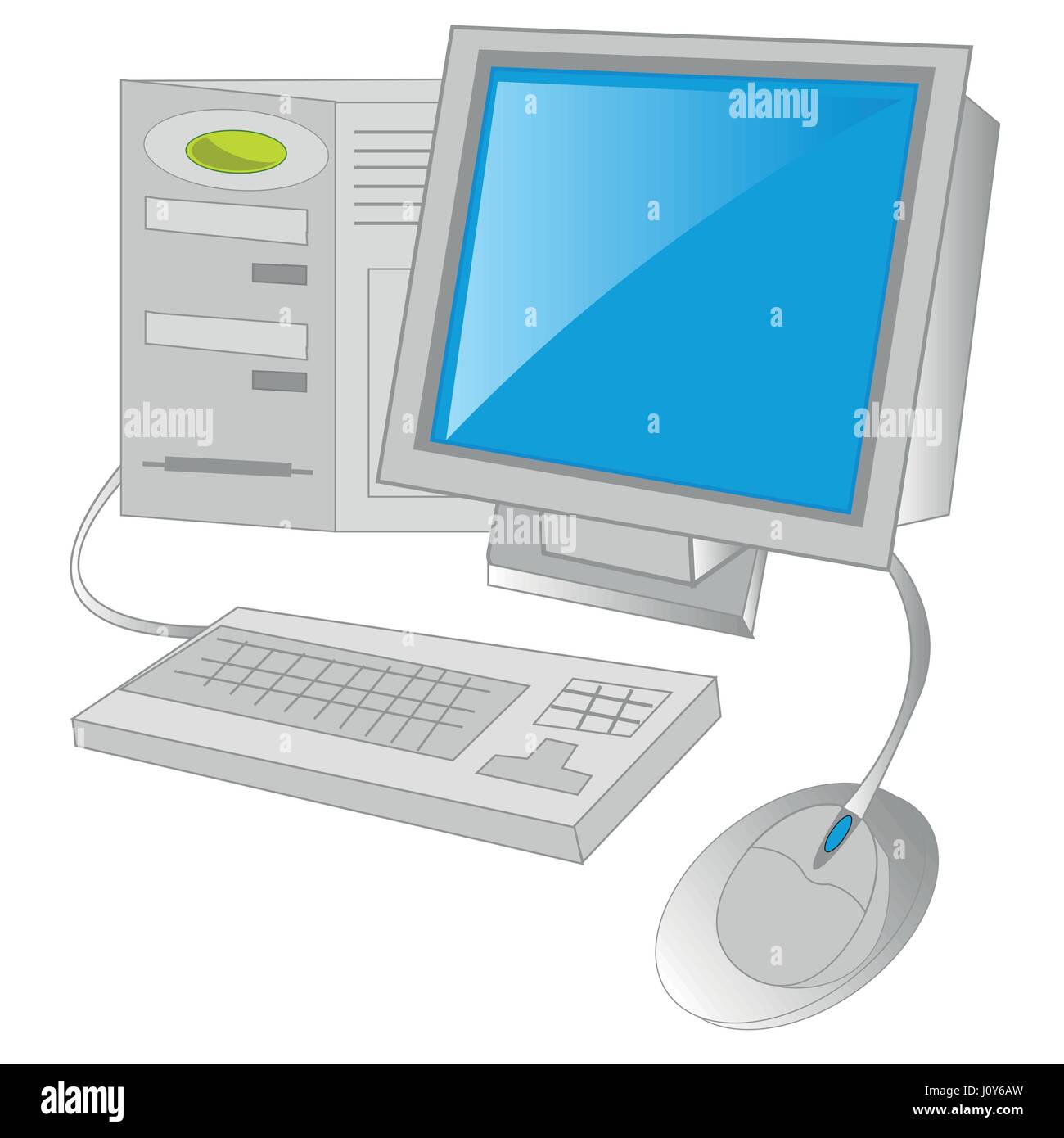 Computer on white background Stock Vector Image & Art - Alamy