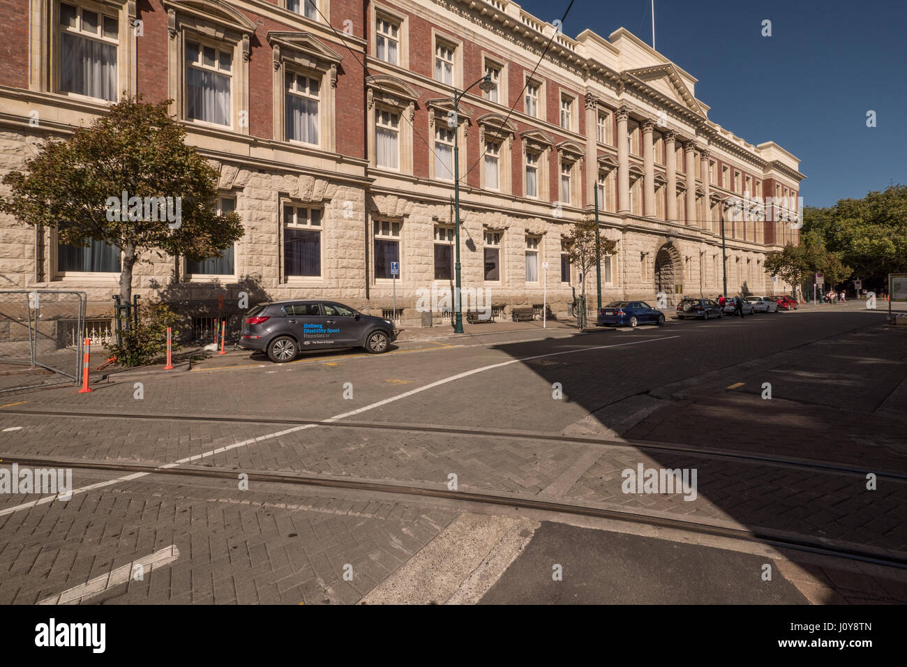 Street scene, Worcester Street, Christchurch, New Zealand Stock Photo