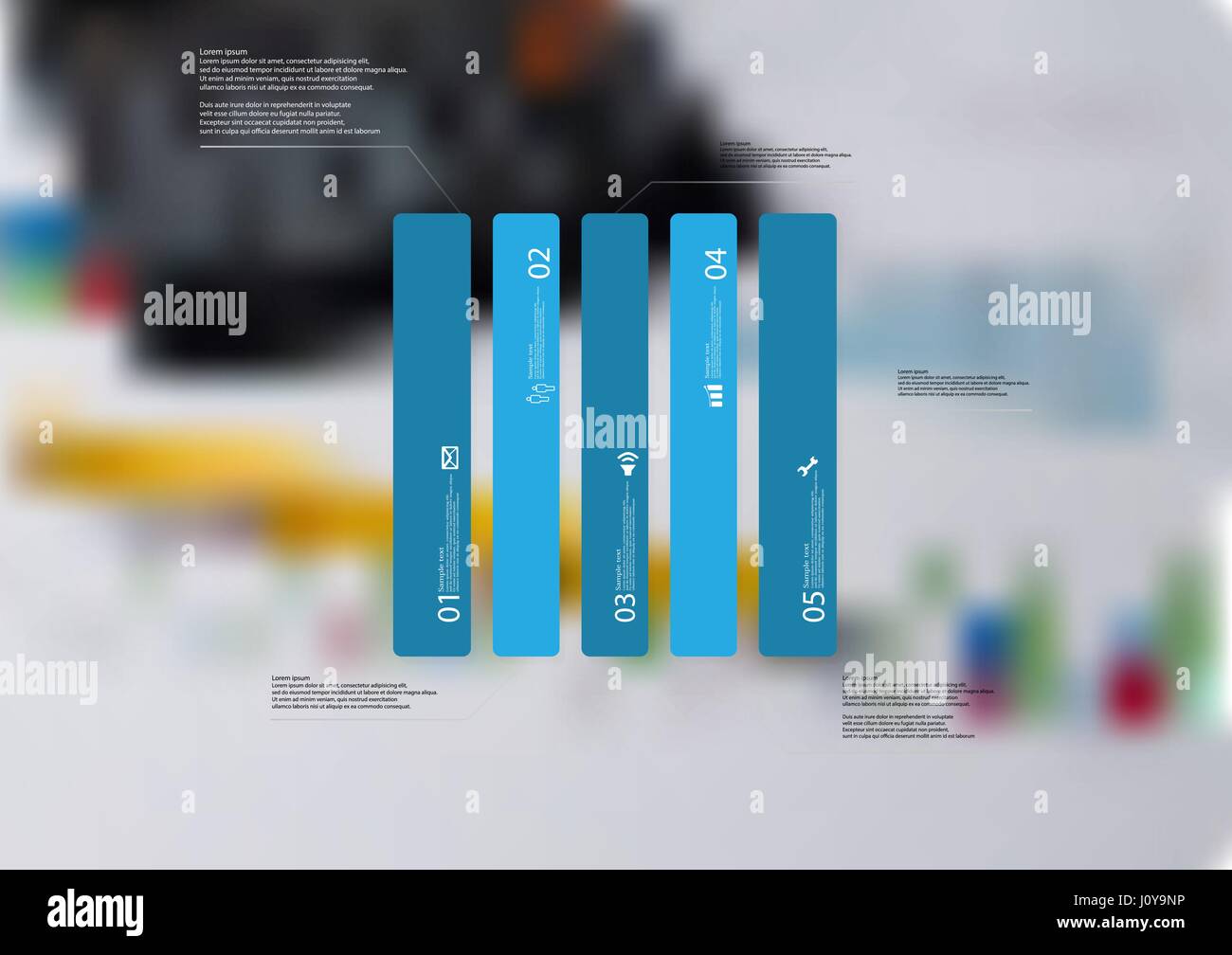 Illustration infographic template with motif of rectangle vertically ...