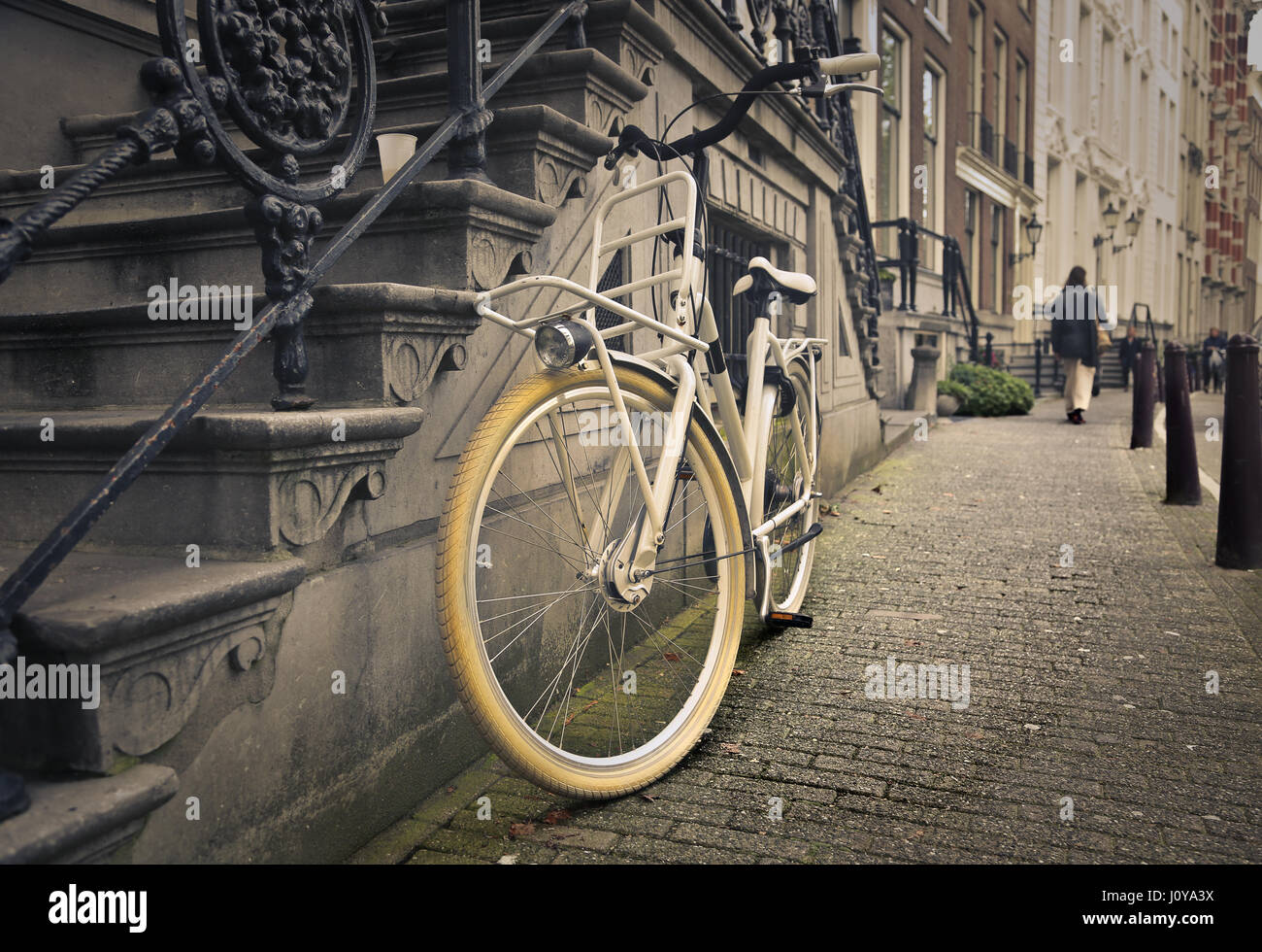 Bike Standing On The Street Stock Photo Alamy bike-standing-on-the-street-stock-photo-alamy