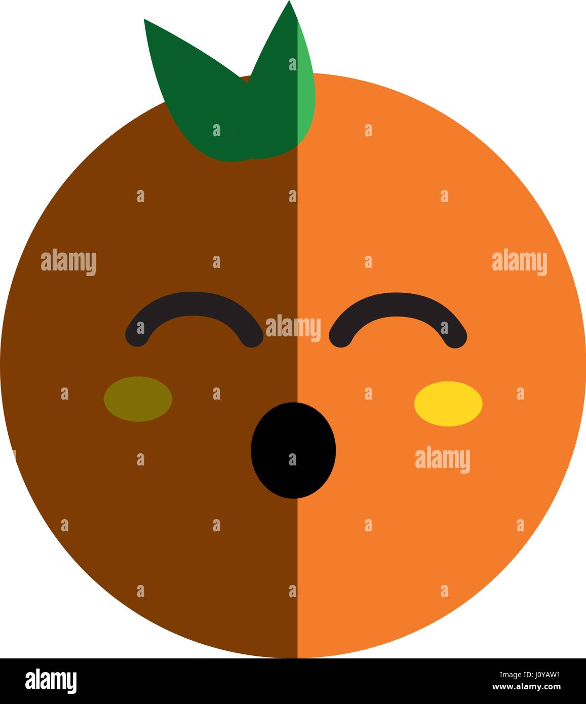 kawaii cute funny orange fruit Stock Vector Image & Art - Alamy