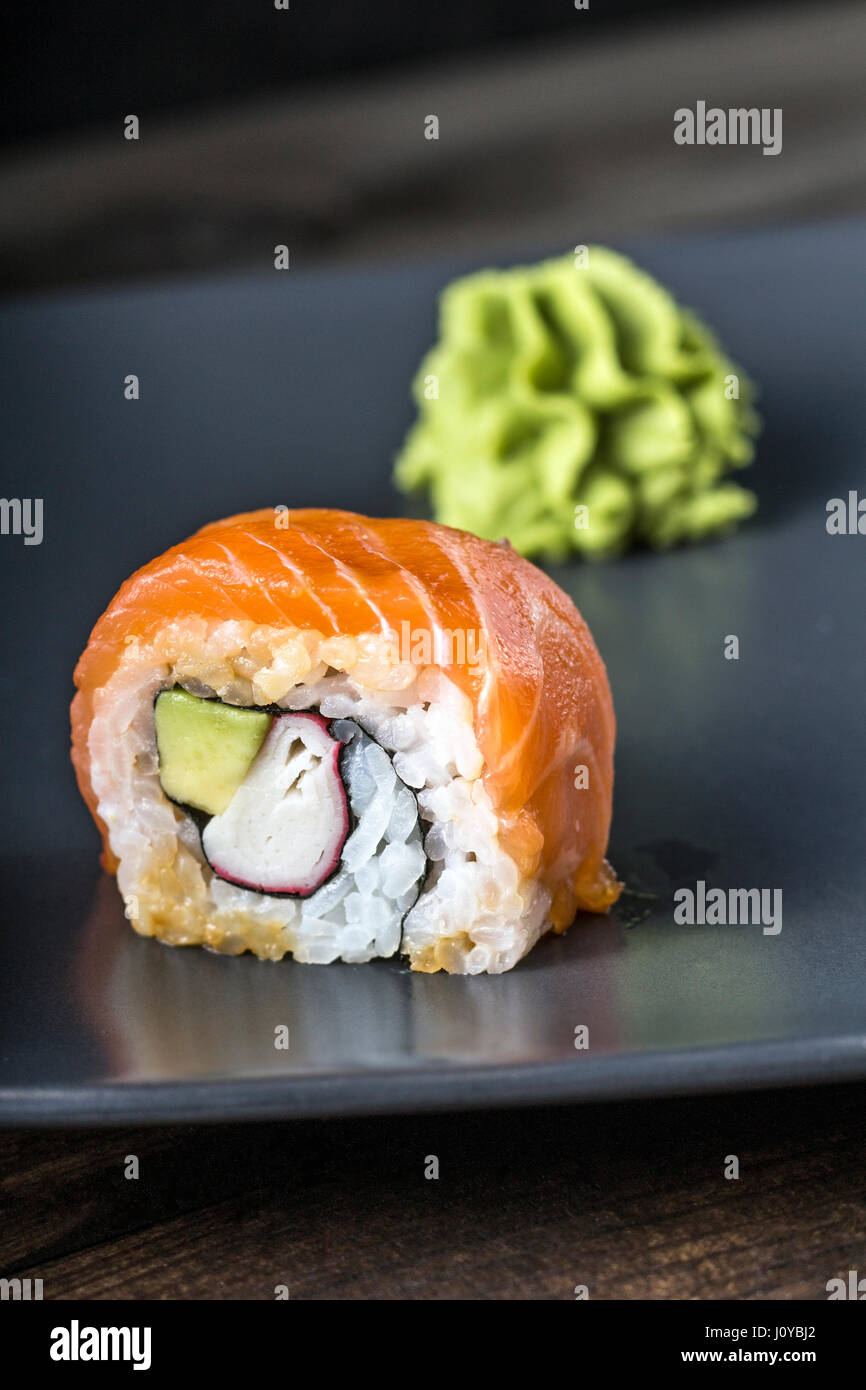 traditional japanese sushi rolls Stock Photo - Alamy