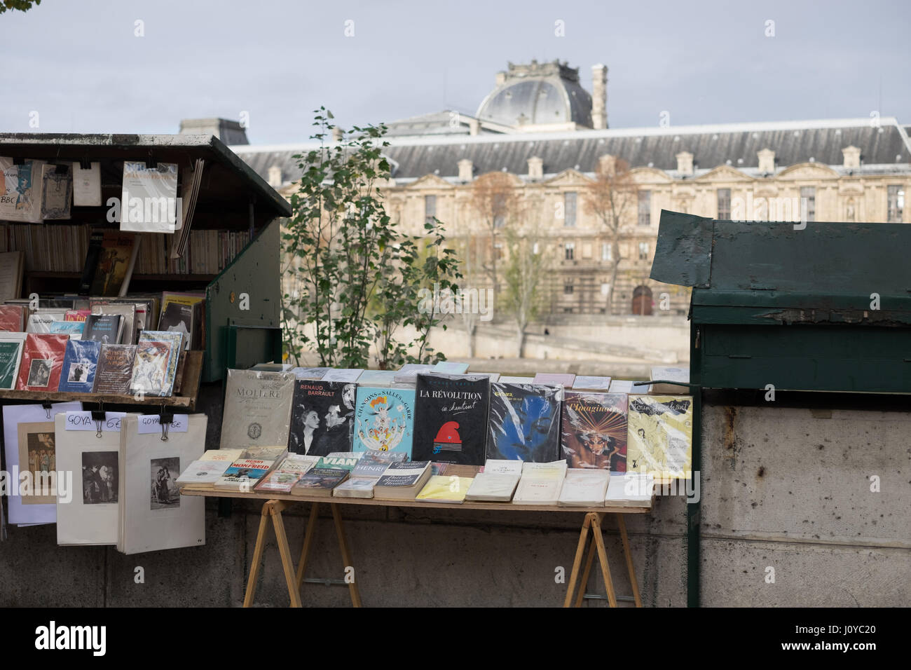 Book stalls along the river seine in Paris france Stock Photo
