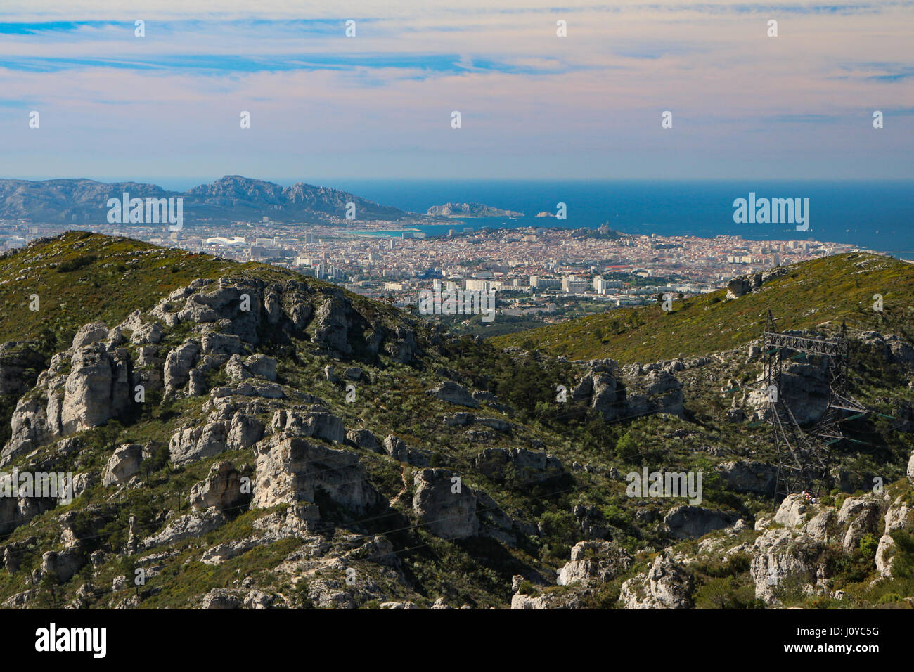 Hiking around Pilon du Roi near Aix-en-Provence Stock Photo