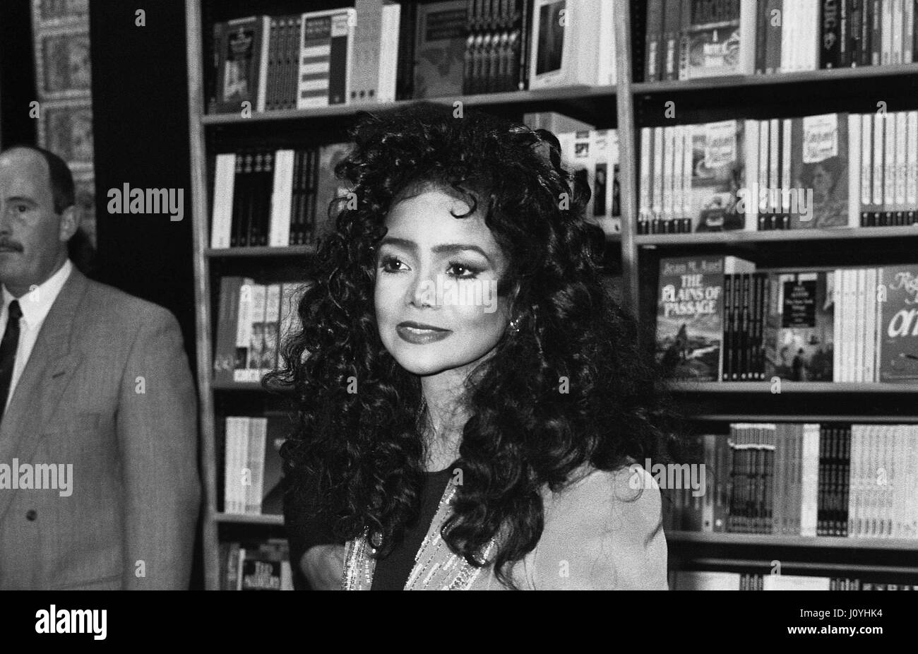 La Toya Jackson, U.S. pop singer and sister of Michael Jackson, attends a book signing event in London, England on September 26, 1991. Stock Photo