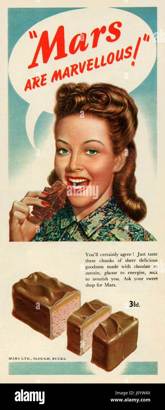 An advert for Mars chocolate bars. The advert claims that eating a