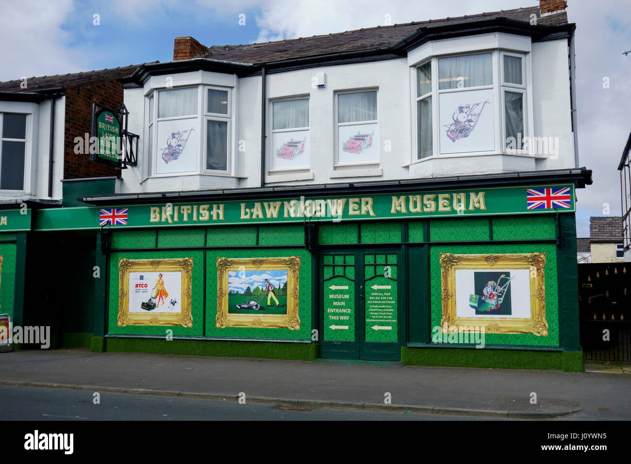 The British Lawnmower Museum in Southport, Sefton, Merseyside, England, UK. Stock Photo