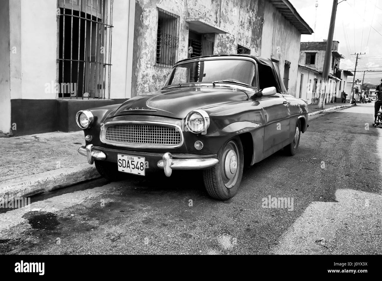 Skoda cabriolet in Trinidad, Cuba Stock Photo