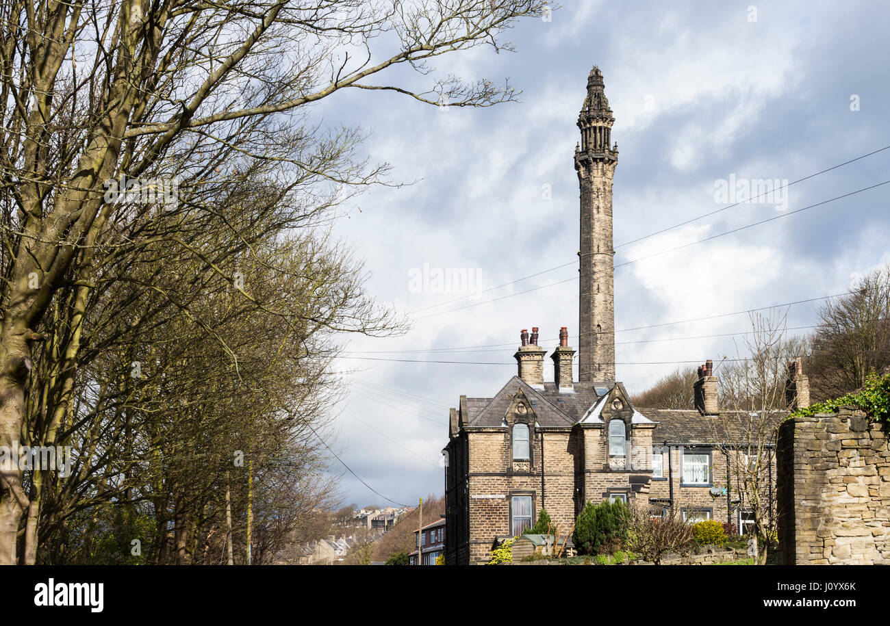 Wainhouse Tower seen from Scarbottom Road, Halifax, West Yorkshire