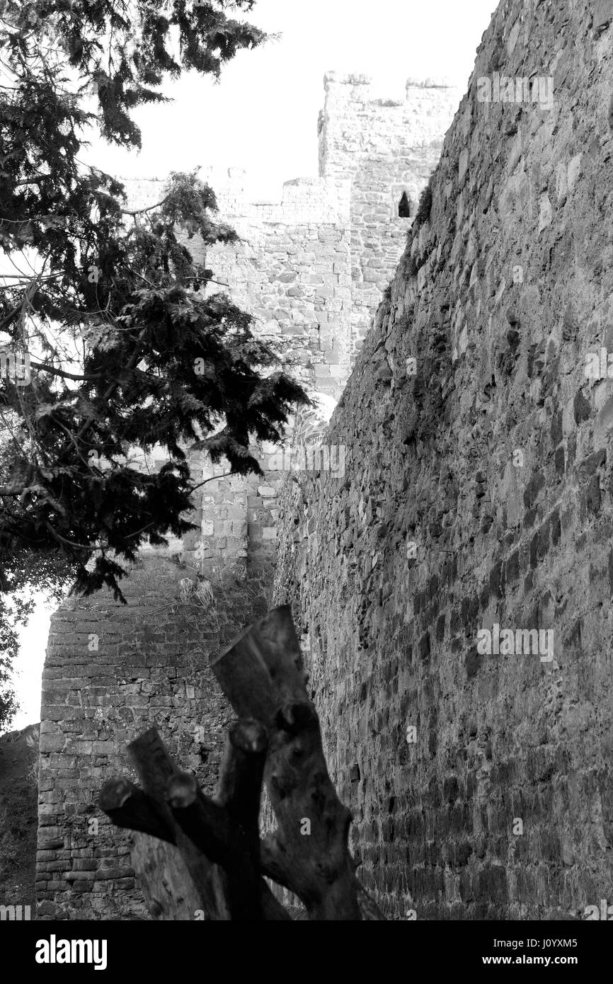 Timber and stone walls Black and White Stock Photos & Images - Alamy