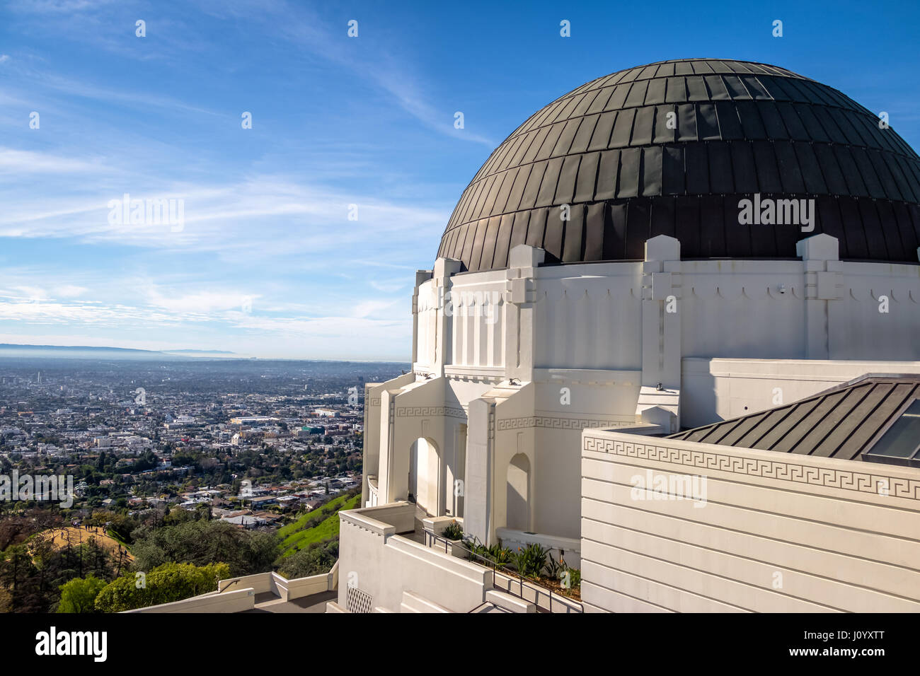 Griffith Observatory and city skyline - Los Angeles, California, USA Stock Photo