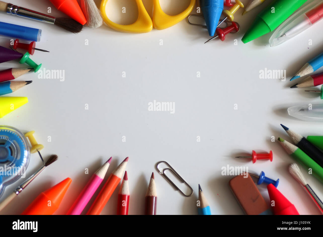 stationery white background Stock Photo Alamy