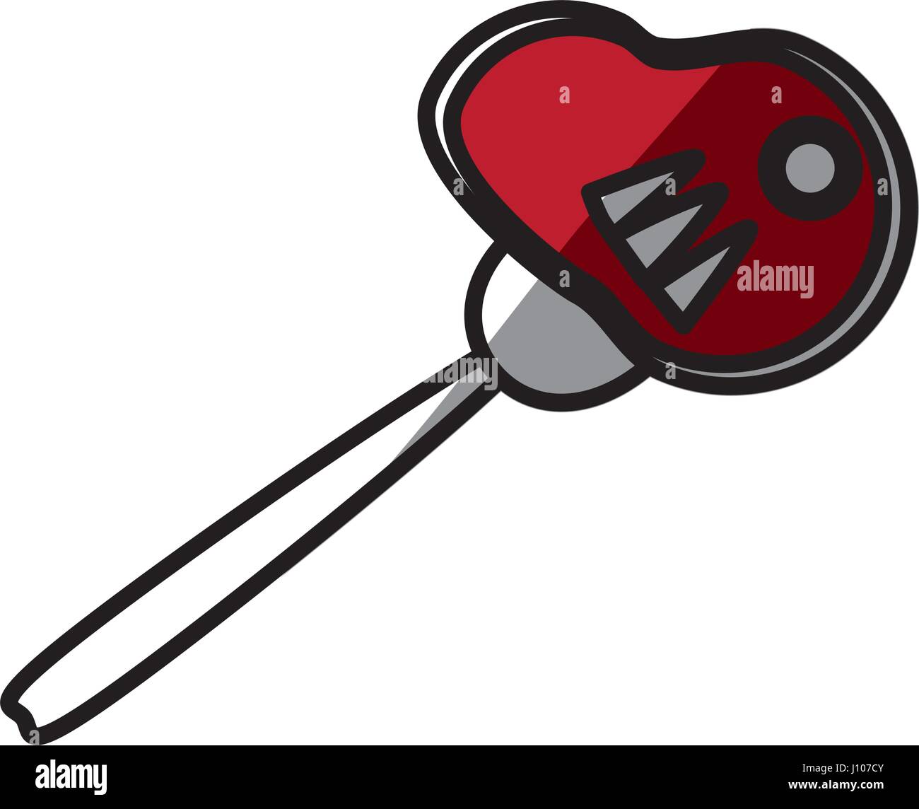 fork meat food picnic shadow Stock Vector Image & Art - Alamy
