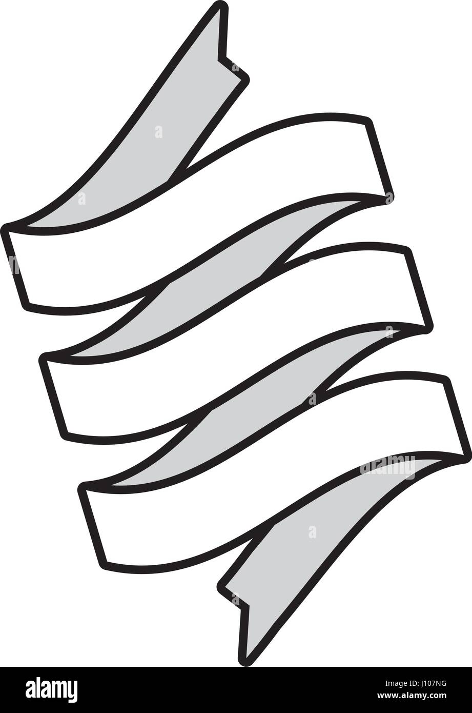 Ribbon Banner Decoration Icon Outline Stock Vector Art