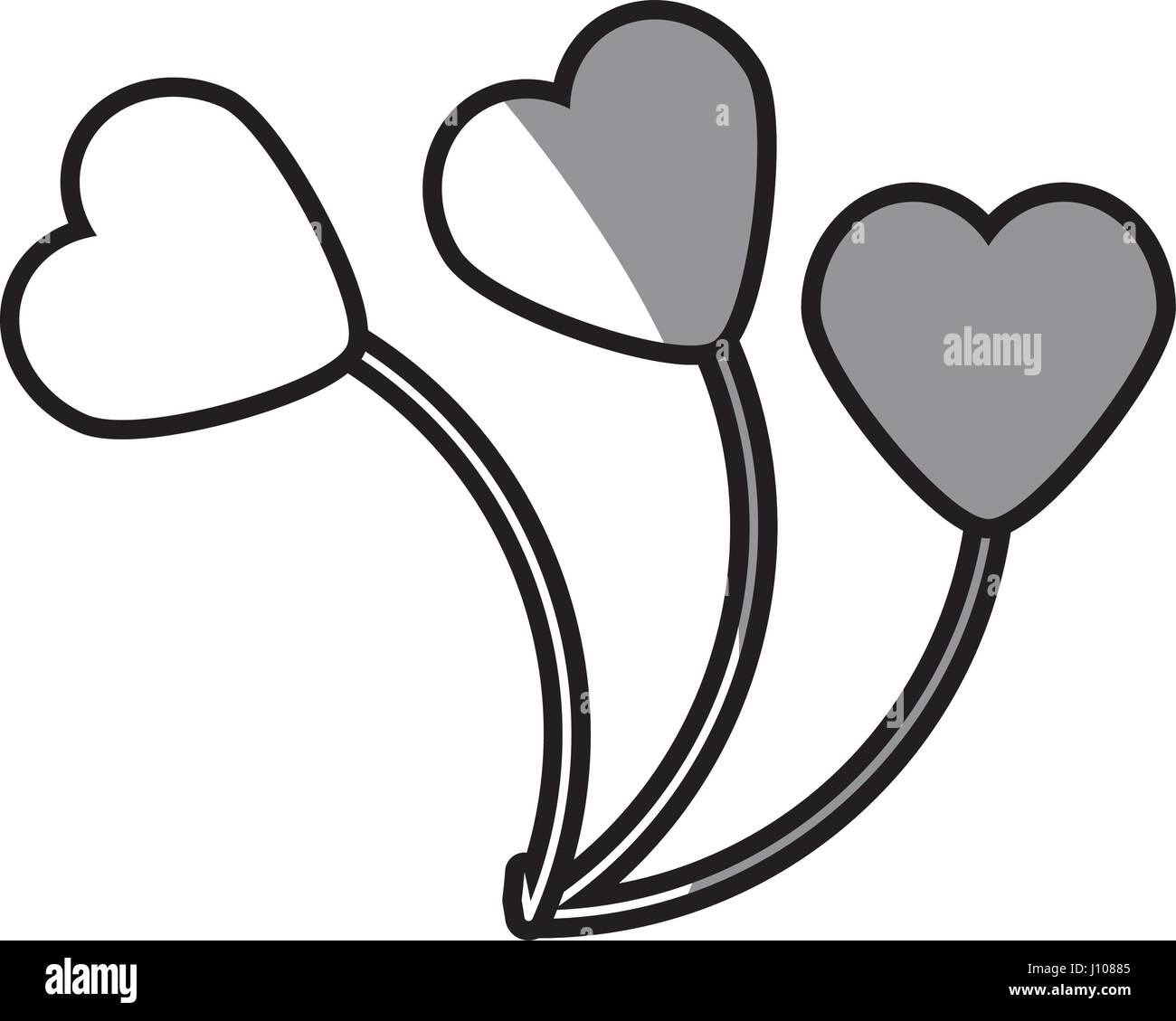 balloons heart romance love Stock Vector Image & Art - Alamy