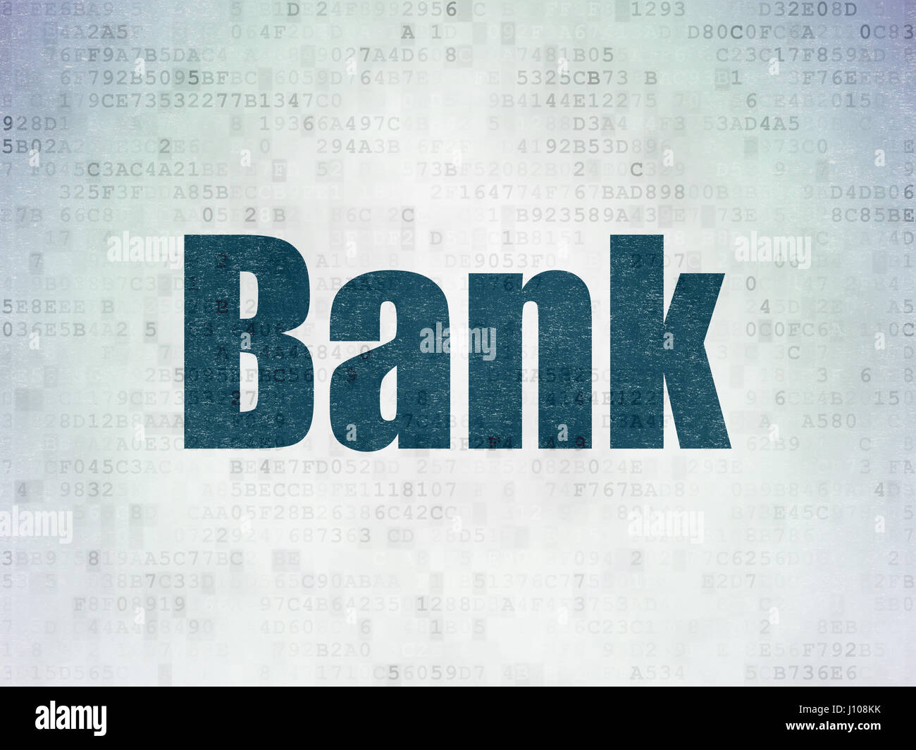Banking concept: Bank on Digital Data Paper background Stock Photo - Alamy