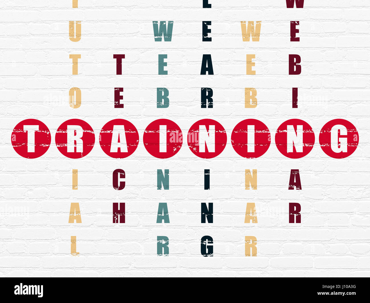 Learning concept Training in Crossword Puzzle Stock Photo Alamy