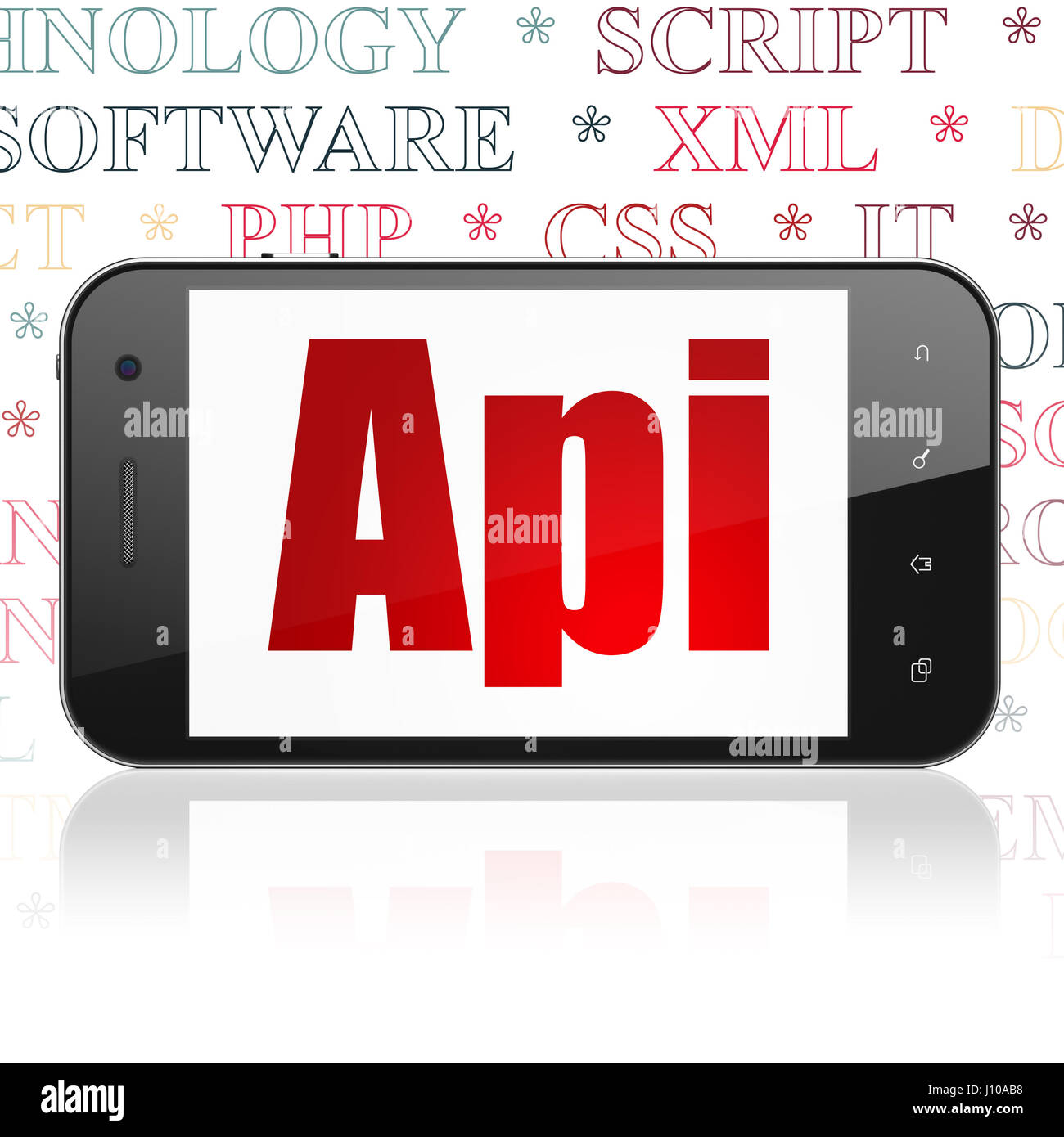 Software concept: Smartphone with Api on display Stock Photo - Alamy
