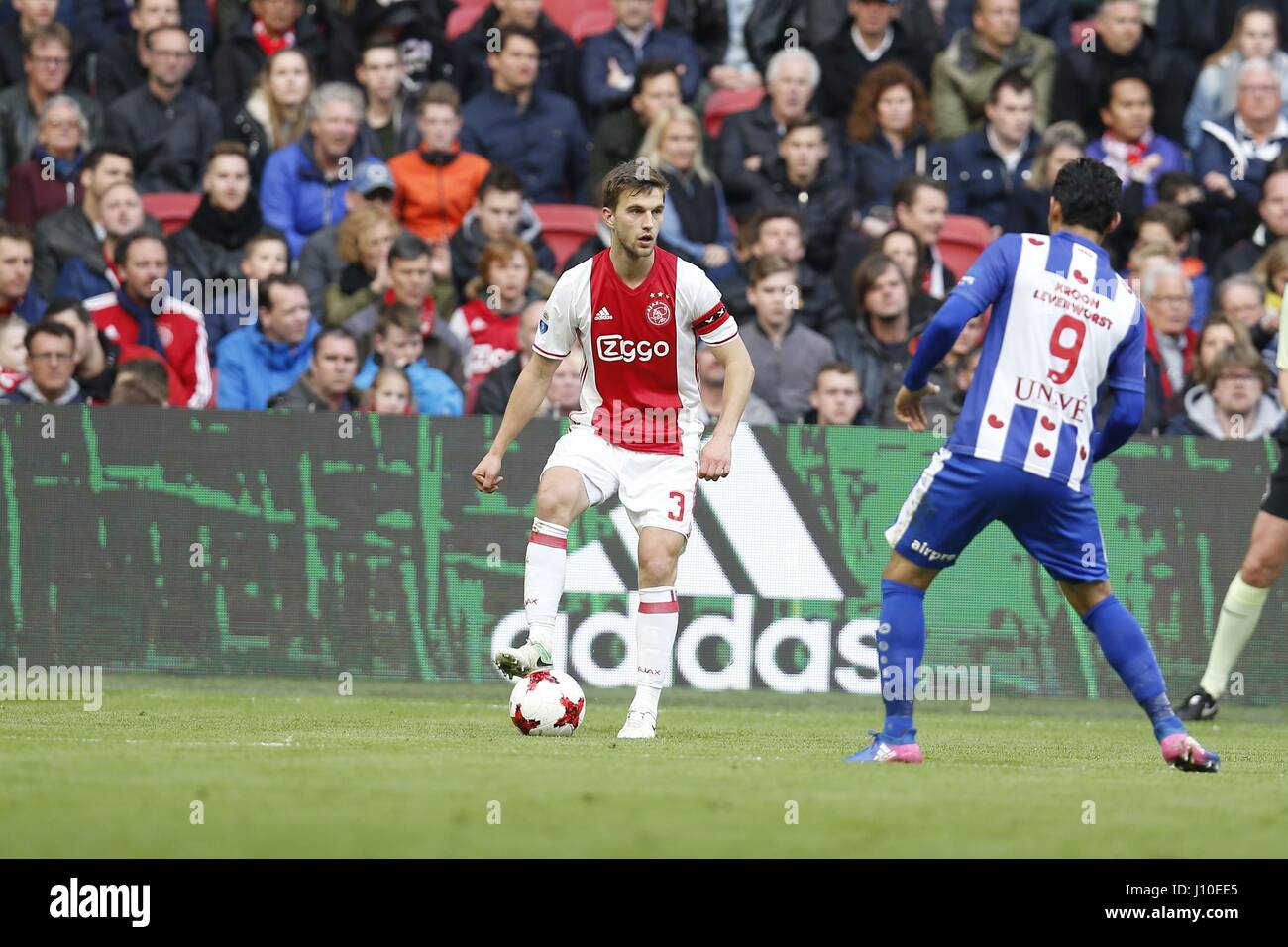 Joel Veltman (Ajax), APRIL 16, 2017 - Football / Soccer : Dutch 'Eredivisie' match between AFC Ajax 5-1 sc Heerenveen at the Amsterdam Arena in Amsterdam, Netherlands. (Photo by Mutsu Kawamori/AFLO) [3604] Stock Photo