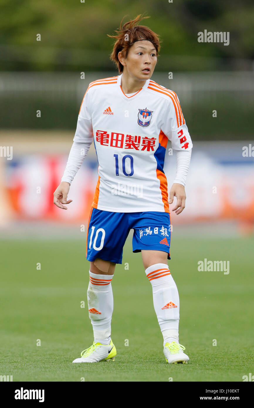 Tokyo, Japan. 15th Apr, 2017. Megumi Kamionobe (Albirex Ladies ...