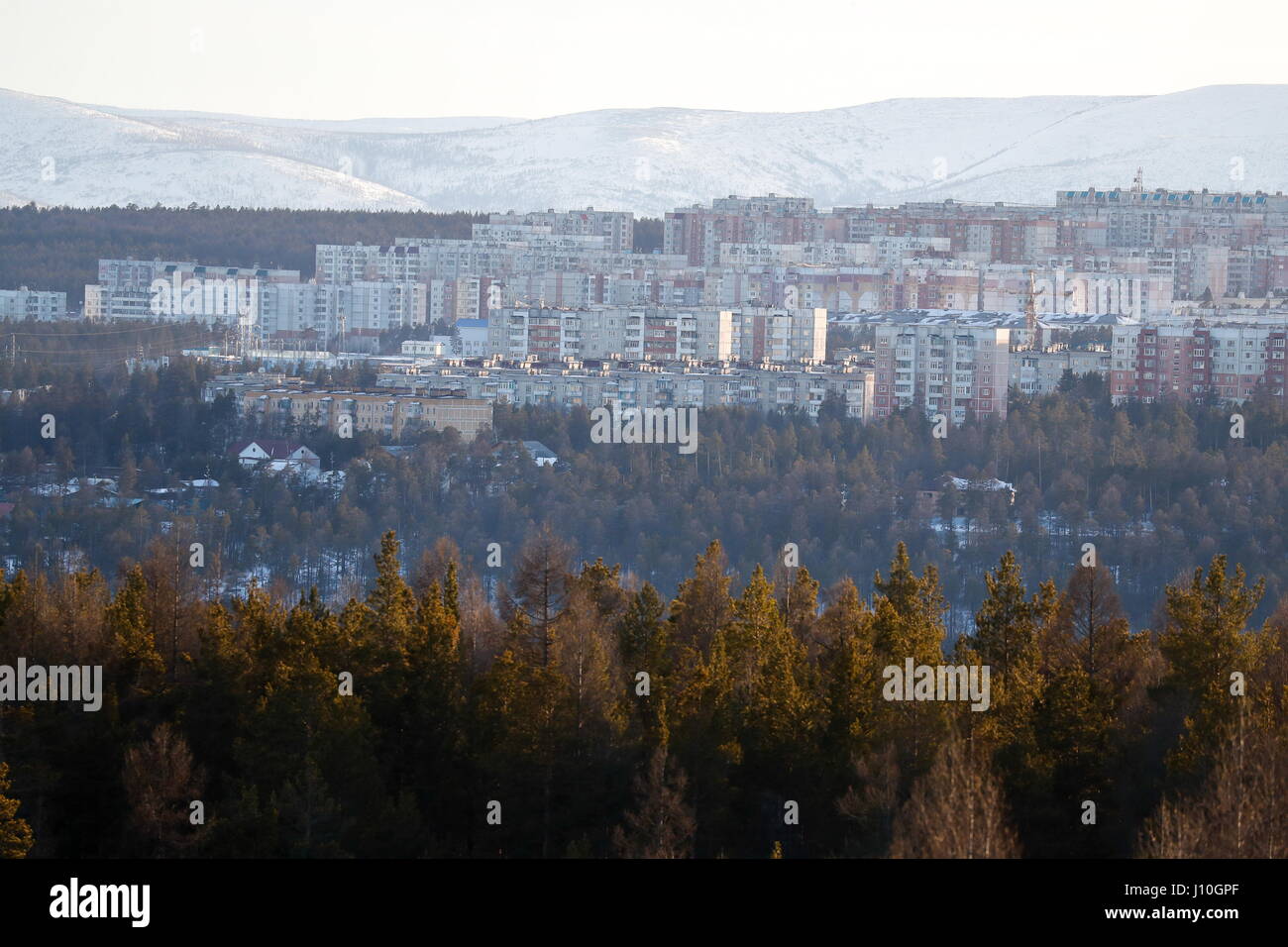 Neryungri Russia April 8 2017 A Panoramic View Of The Town Of Neryungri In Russia S Republic Sakha Yakutia Eastern Siberia In Spring Artyom Geodakyan Tass Stock Photo Alamy
