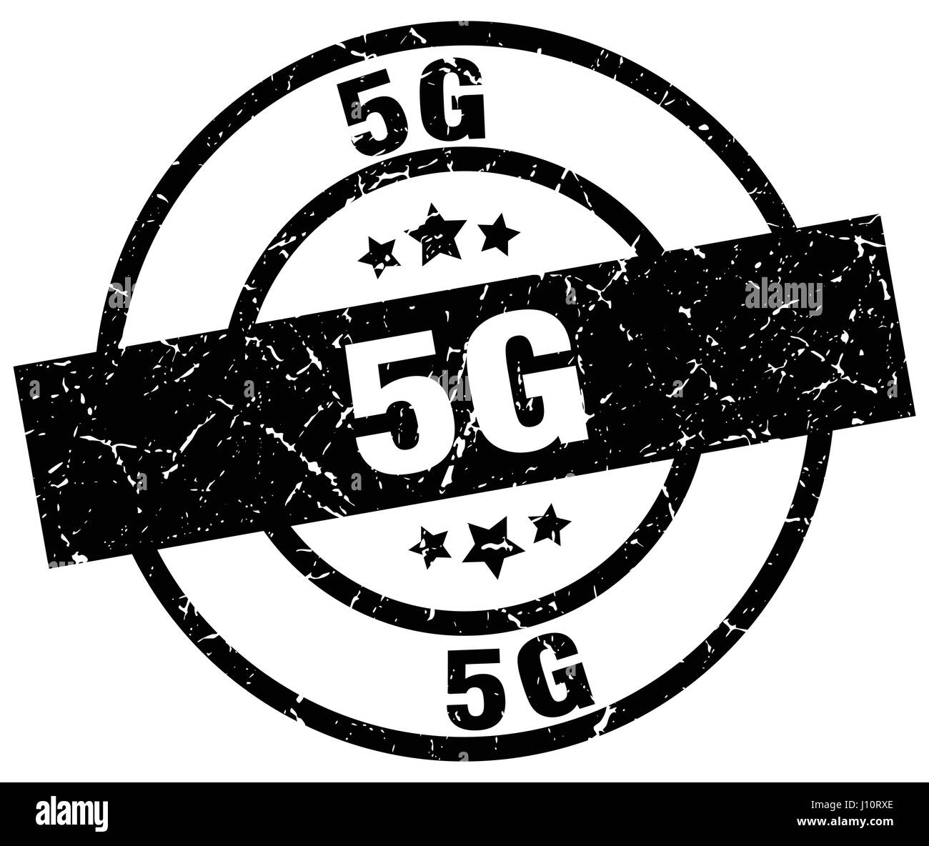 5g round grunge black stamp Stock Vector Image & Art - Alamy