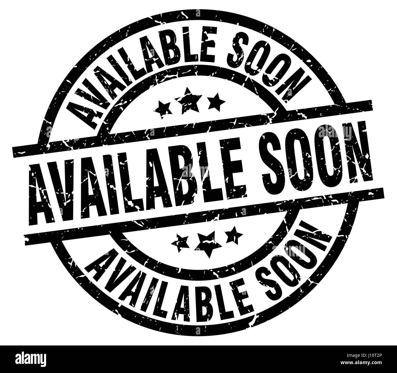 available soon round grunge black stamp Stock Vector Image & Art - Alamy