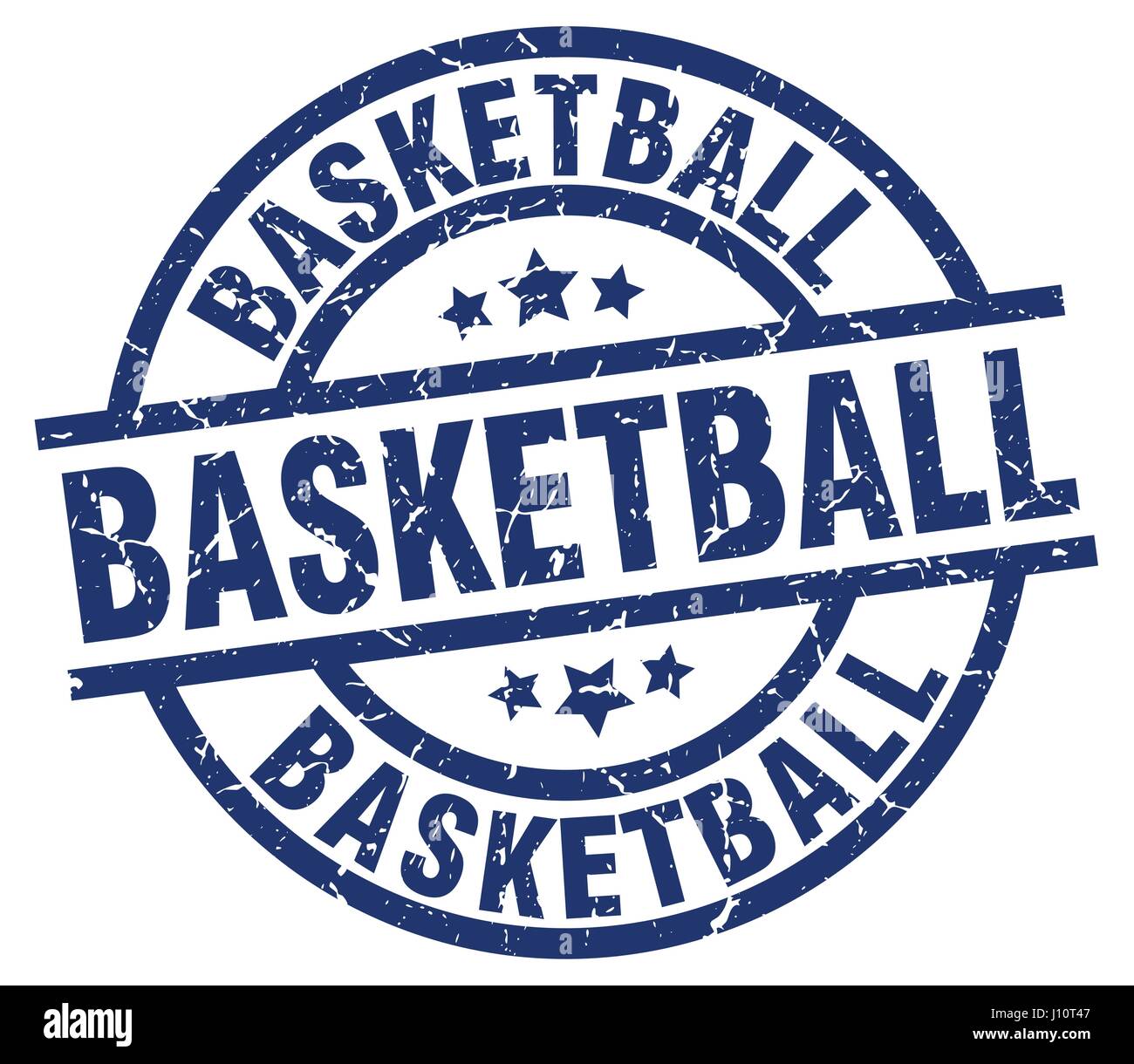 basketball blue round grunge stamp Stock Vector Image & Art - Alamy