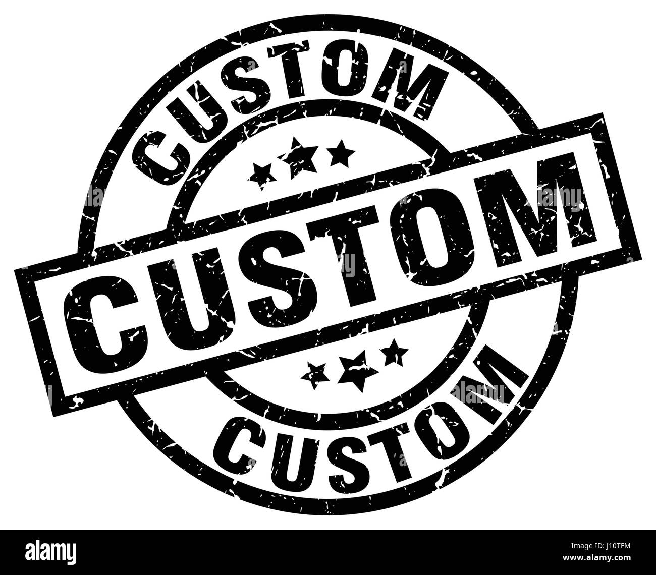 custom round grunge black stamp Stock Vector Image & Art - Alamy