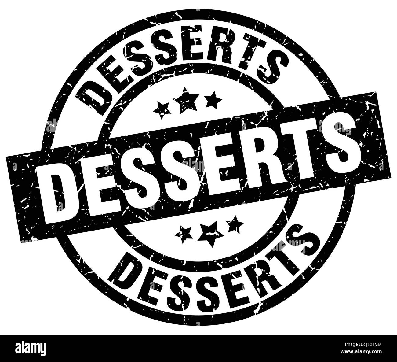desserts round grunge black stamp Stock Vector Image & Art - Alamy