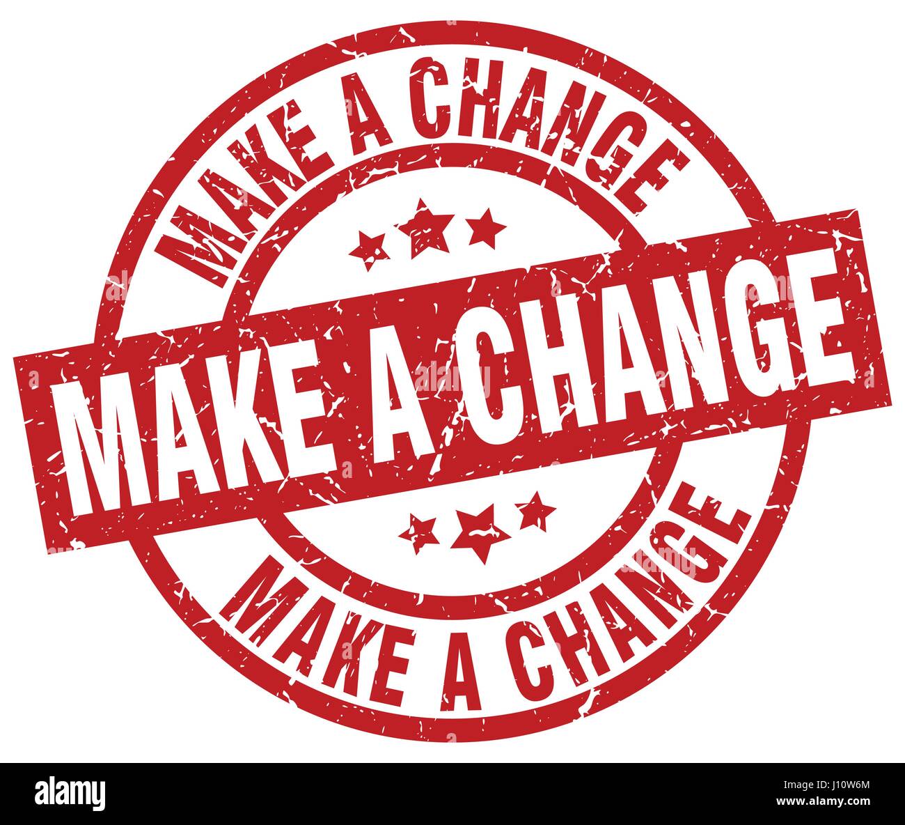 make a change round red grunge stamp Stock Vector Image & Art - Alamy