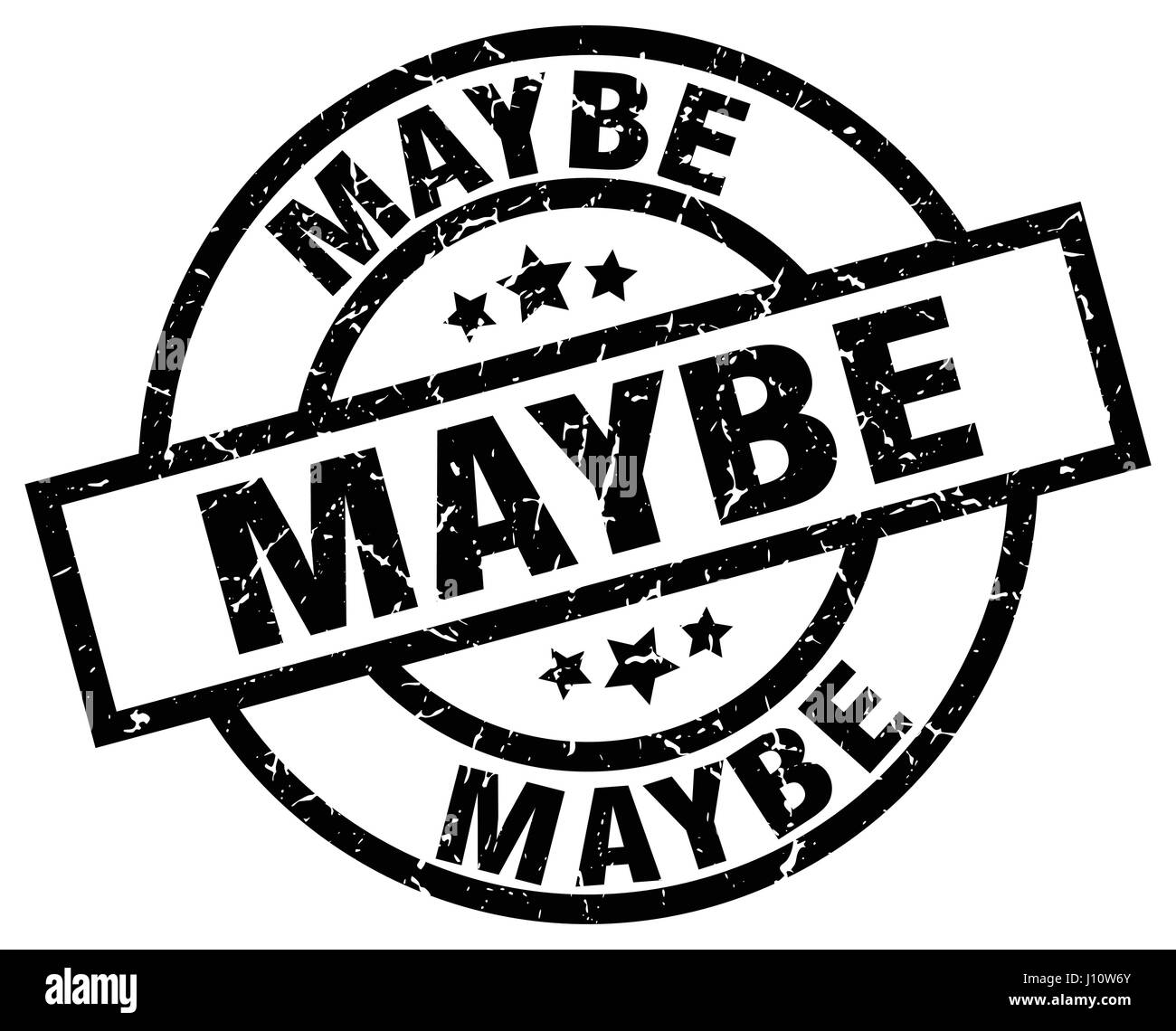 maybe round grunge black stamp Stock Vector Image & Art - Alamy