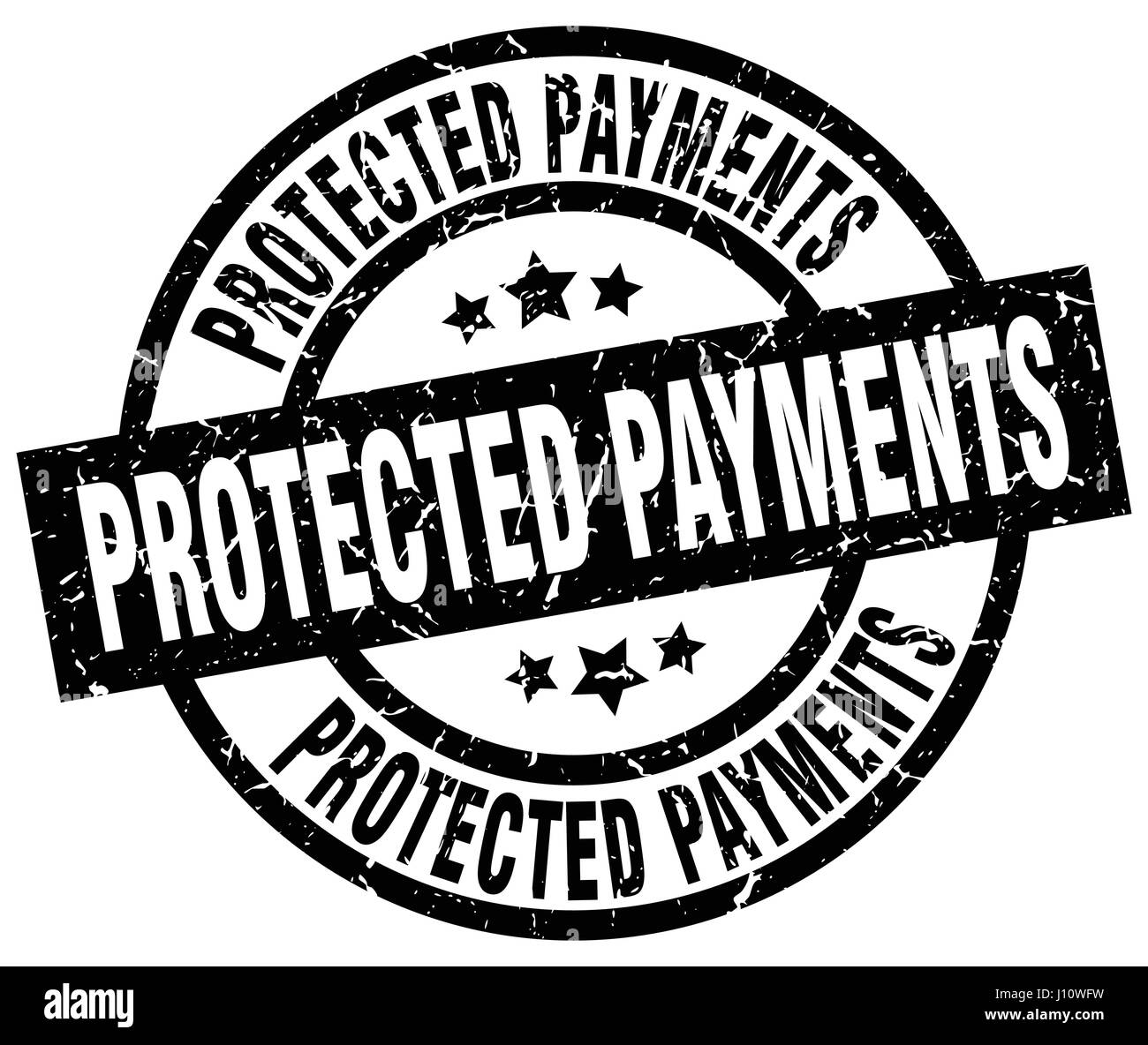 protected payments round grunge black stamp Stock Vector Image & Art ...