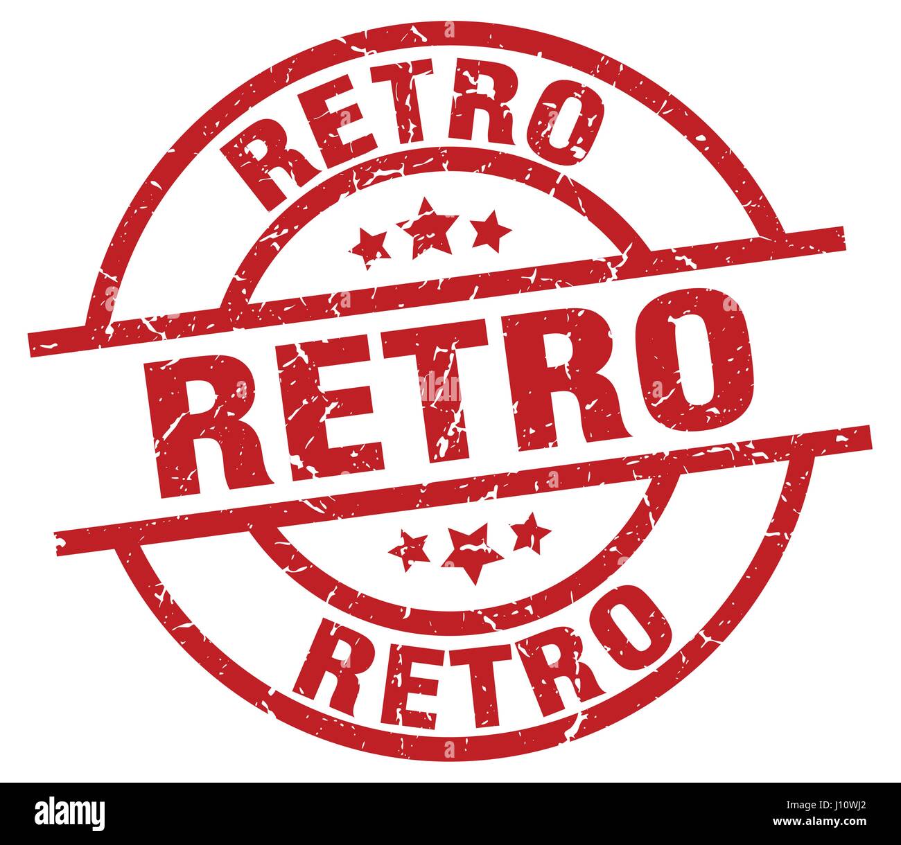 retro round red grunge stamp Stock Vector Image & Art - Alamy