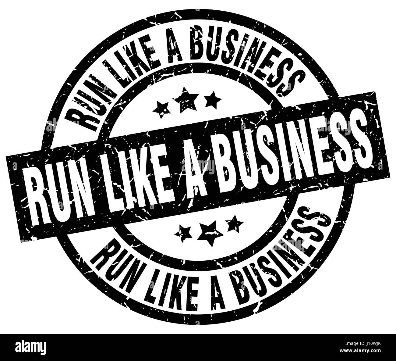 run like a business round grunge black stamp Stock Vector Image & Art