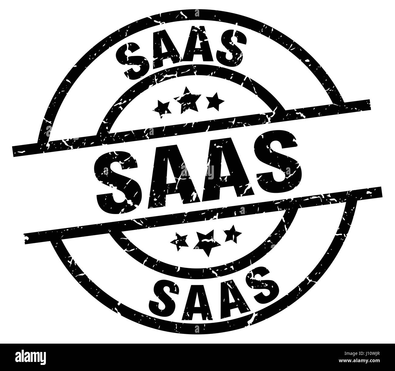 saas round grunge black stamp Stock Vector Image & Art - Alamy