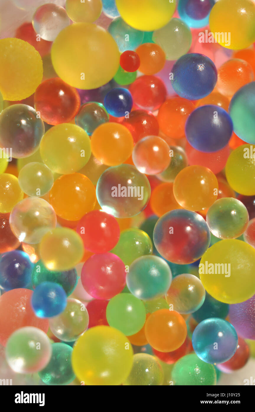 Background made with scattered color gel balls Stock Photo Alamy