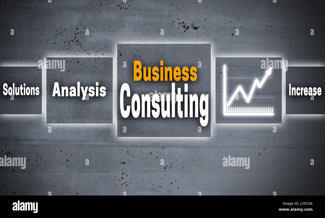 Business consulting touchscreen concept background. Stock Photo