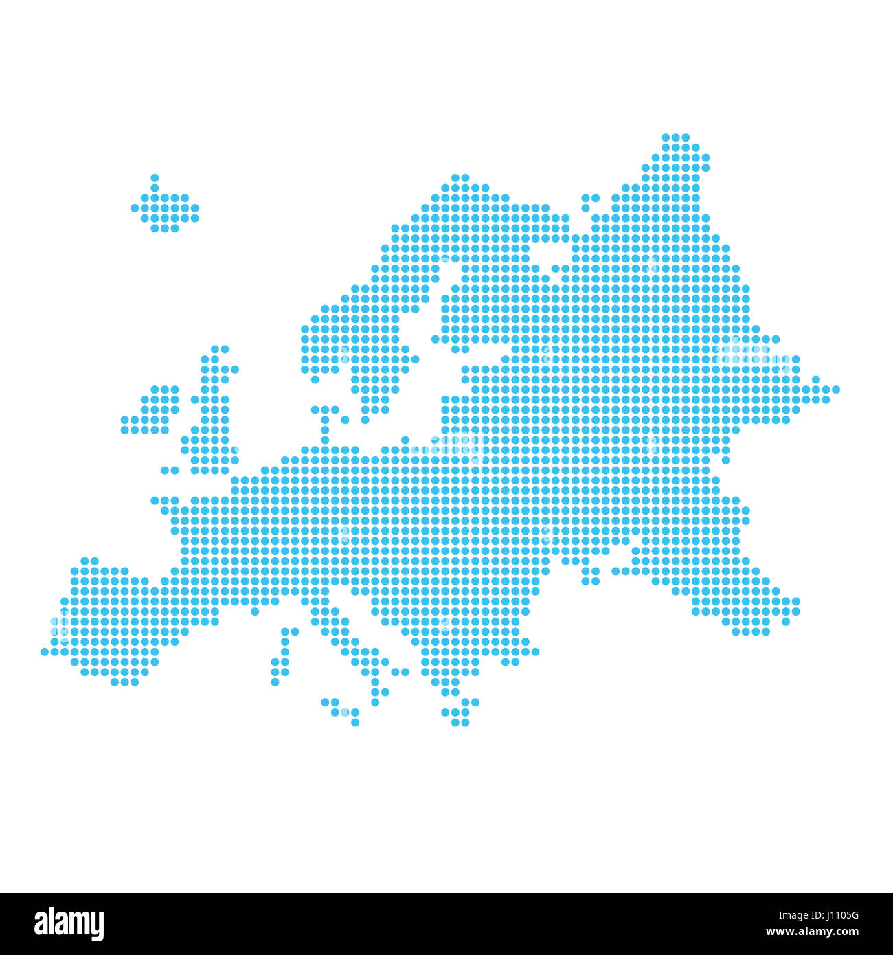 Europe made of dots Stock Photo