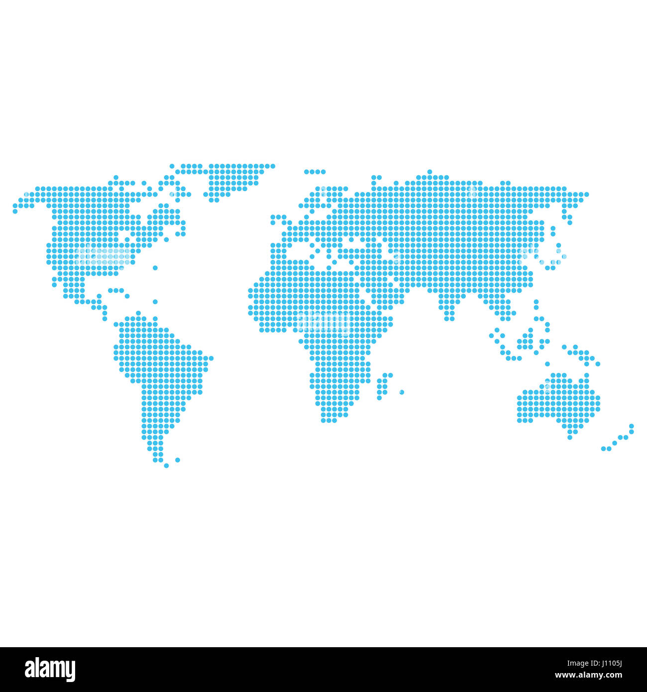 World map in dots Stock Photo