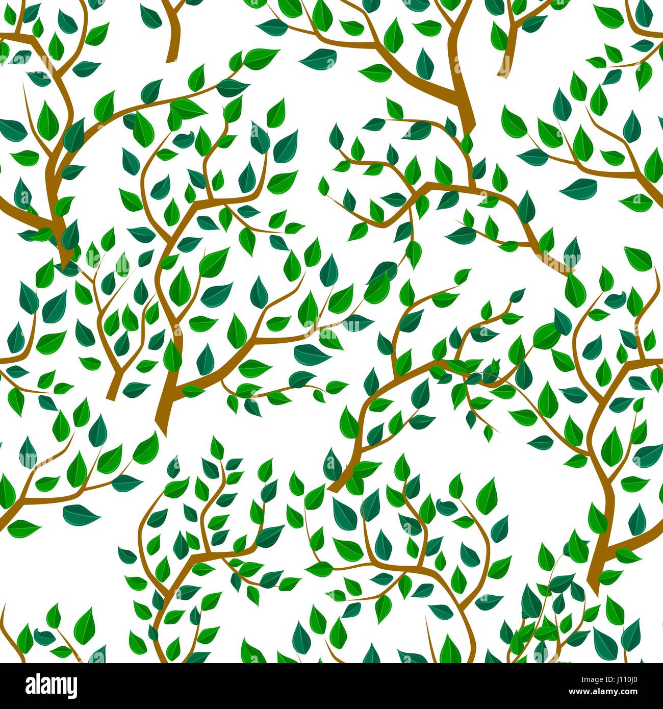 Seamless background with tree leafs Stock Vector Image & Art - Alamy