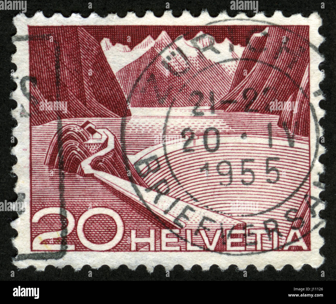 Postage Stamp Stamps Switzerland Stock Photos & Postage Stamp Stamps