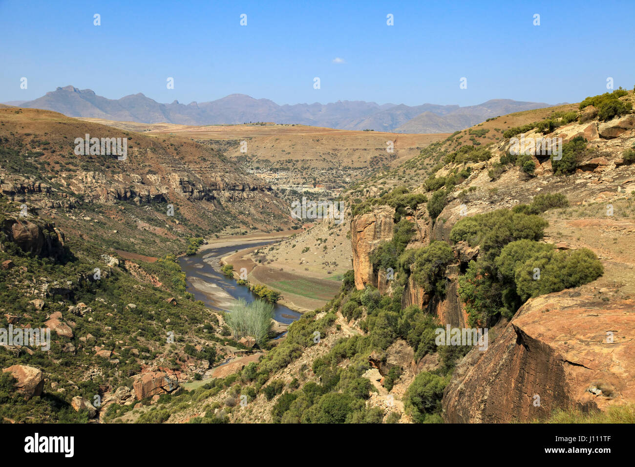 Lesotho landscape Stock Photo