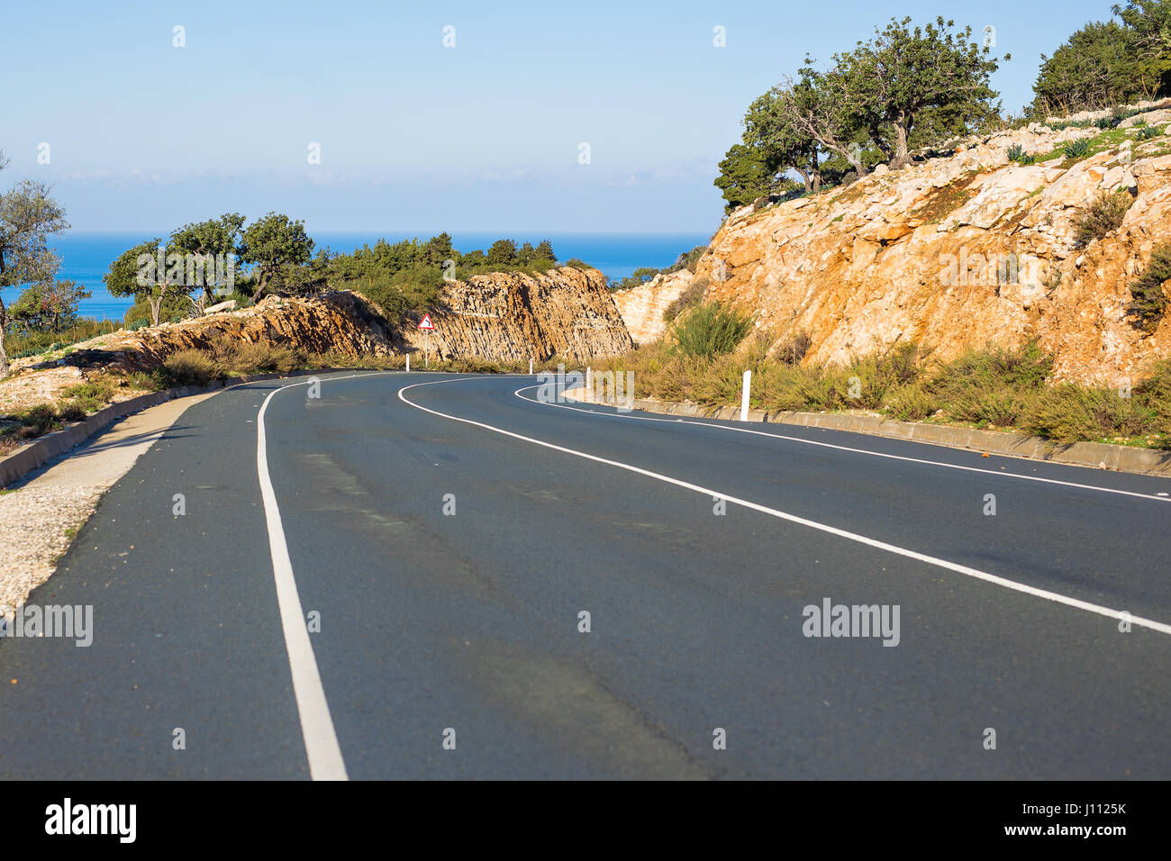 asphalt road and blue sky in summer day Stock Photo - Alamy