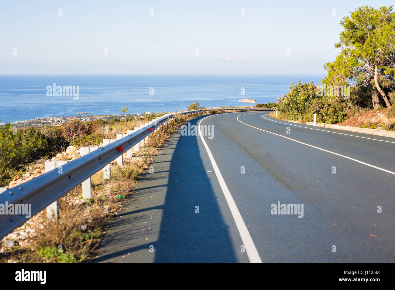 asphalt road and blue sky in summer day Stock Photo - Alamy