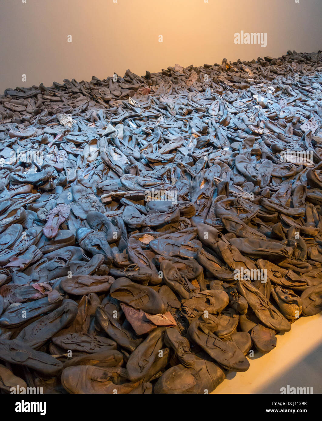 Holocaust memorial with shoes hi-res stock photography and images - Alamy