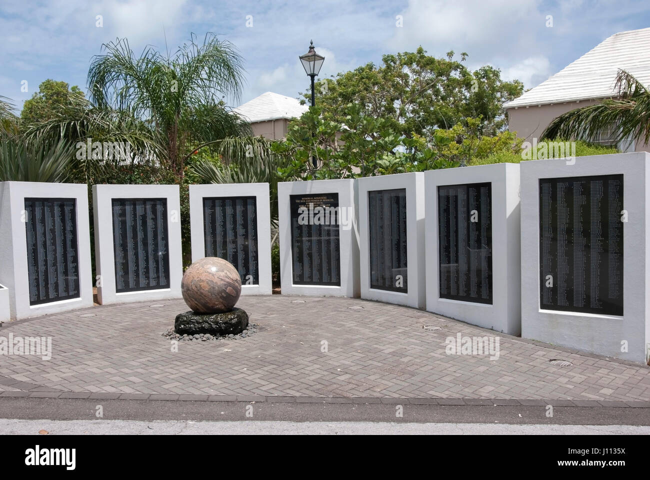 Bermuda War Memorial in the Building Garden Front Street