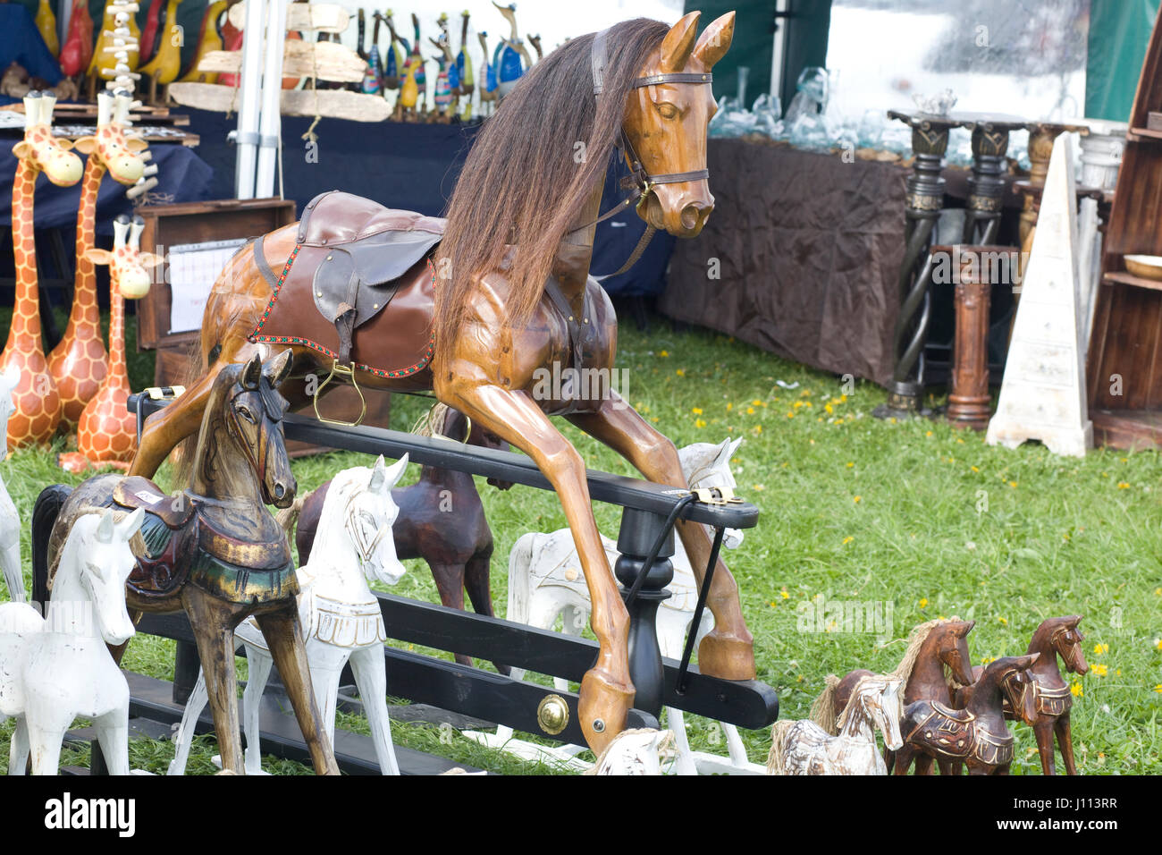 wooden glider rocking horse