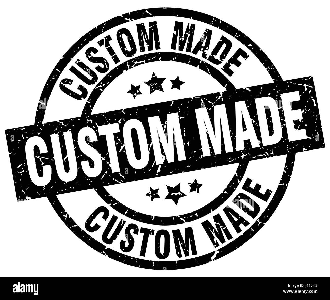custom made round grunge black stamp Stock Vector Image & Art - Alamy