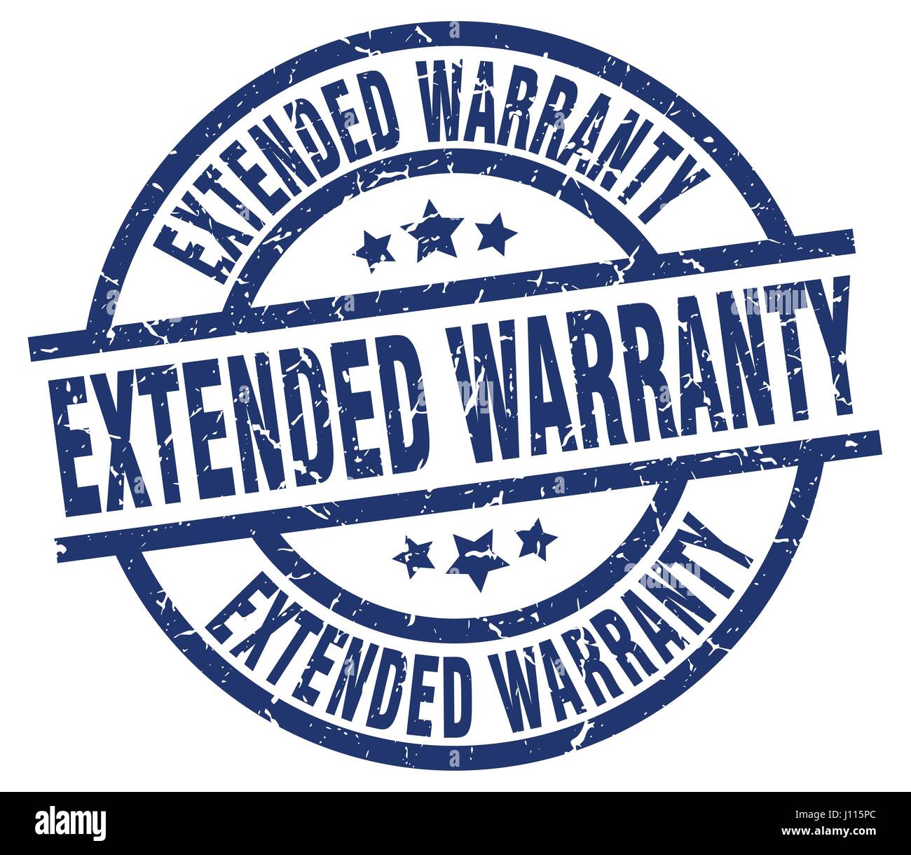extended warranty blue round grunge stamp Stock Vector Image & Art - Alamy